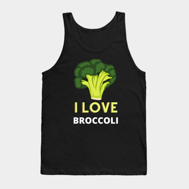 I Love Broccoli Tank Top by Random Prints